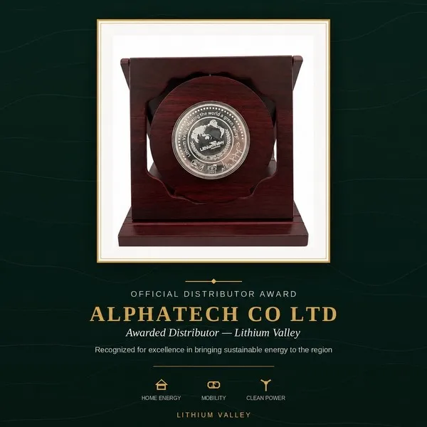 Lithium Valley Official Distributor Award — Alphatech Co Ltd