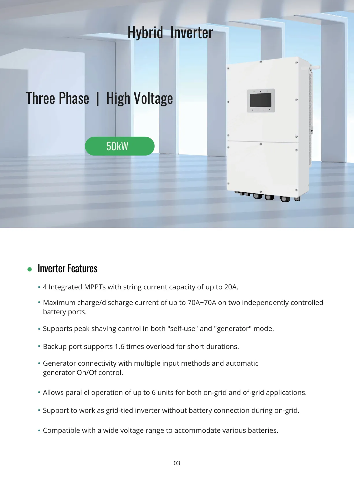 Hybrid Inverter SG-EH3P50K-H