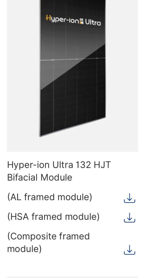 Risen Hyper-ion Ultra 132 HJT Bifacial Module