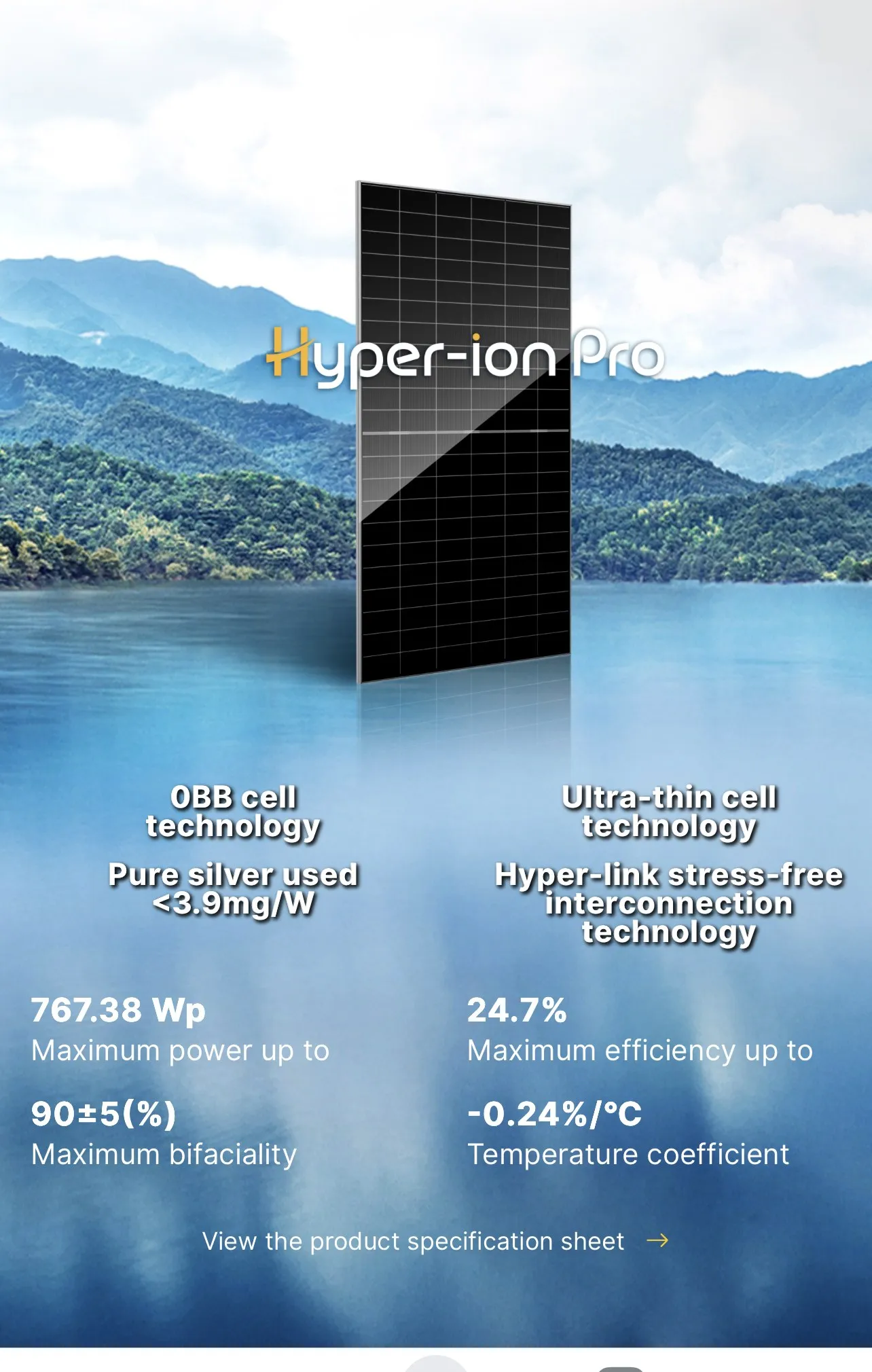 Risen Hyper-ion Pro — HJT Bifacial Module